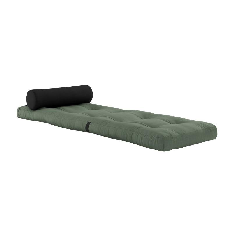 Fauteuil futon convertible Wrap - design japonais et scandinave - couleur vert olive_1