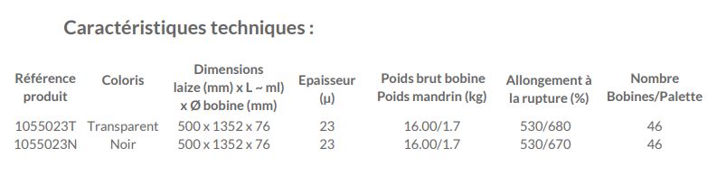 Film étirable machine Ecowrapp - Pré-étirage < 250% - Pour banderoleurs avec système de pré-étirage motorisé - Réf 1055023T_1