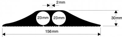 Protège câbles 2 canaux Ø maxi 23 mm - VOLGA 2x23_1