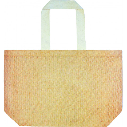 Sac shopping en Jute avec anses en coton plates - Baia BAIA001_1