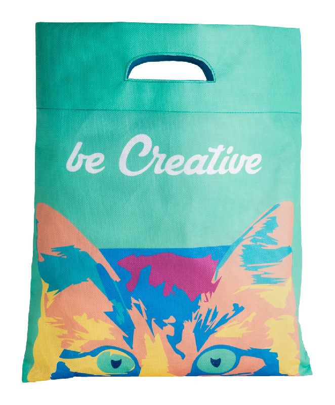 Sac shopping publicitaire en non-tissé - poignées découpées - impression sublimation - 80 g/m2_1