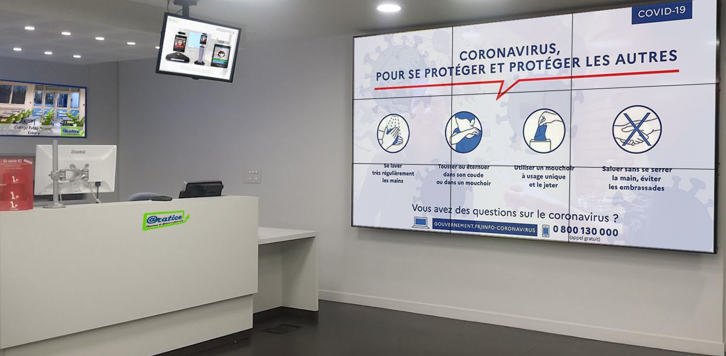Affichage dynamique - Solution clef en main avec matériel audiovisuel et informatique intégré - Moniteurs SAMSUNG 40