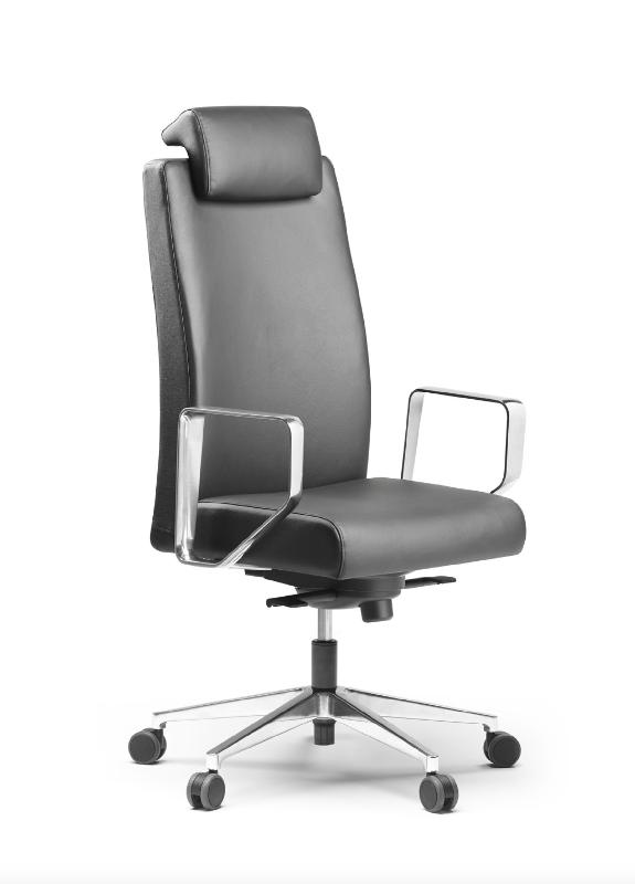 Fauteuil de direction en cuir Bost - Sokoa - cuir noir, Oui_1