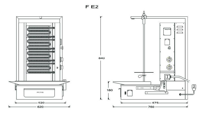 Machine à kebab électrique F E2 POTIS_1