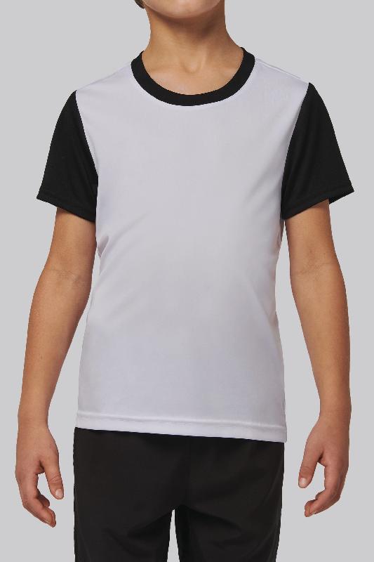 Maillot manches courtes bicolore enfant - Réf: PA4024 - PROACT - 100% polyester - Idéal sports collectifs_1