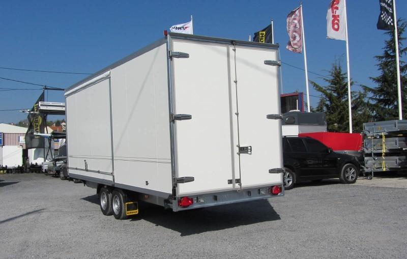 Remorque fourgon Humbaur 5229 - fermée 2 essieux roues dessous - 20,1 m3 - PTAC 3500 kg_1