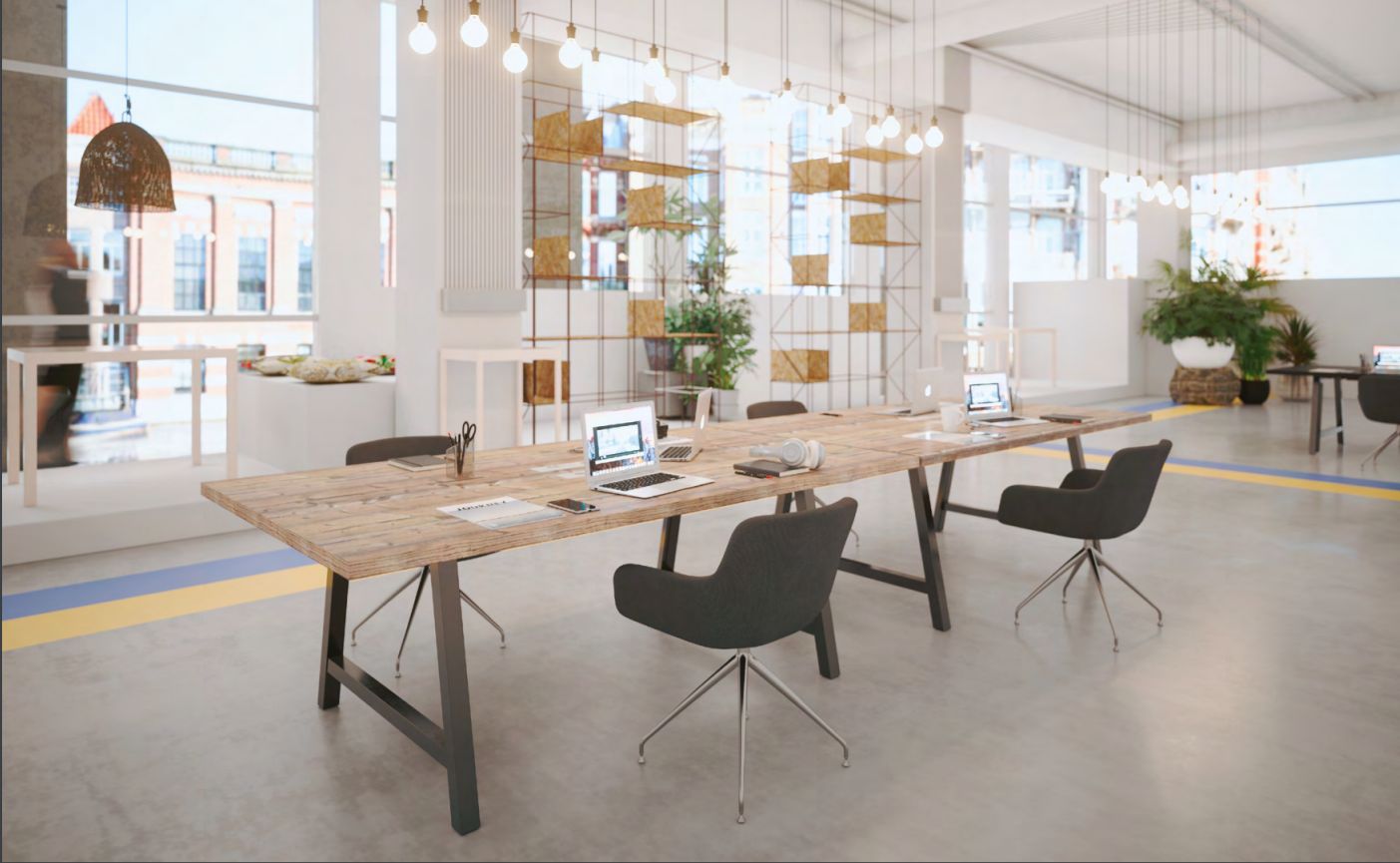 Table de réunion Cohésion - design moderne et épuré - large plan de travail pour coworking_1