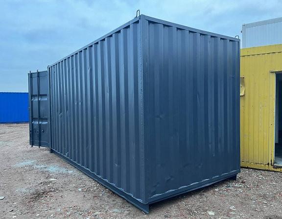 Conteneur maritime 20 HC avec vitrine - Dimensions 2,44m x 6,06m x 2,90m - Bon état, occasion - idéal pour les applications commerciales ou récréatives._1