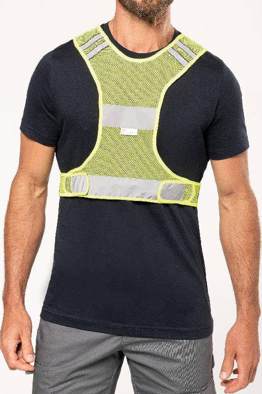 Gilet en filet fluorescent respirant - WKP705 - Norme EN13356:2001 - Bande réfléchissante 3M Scotchlite_1
