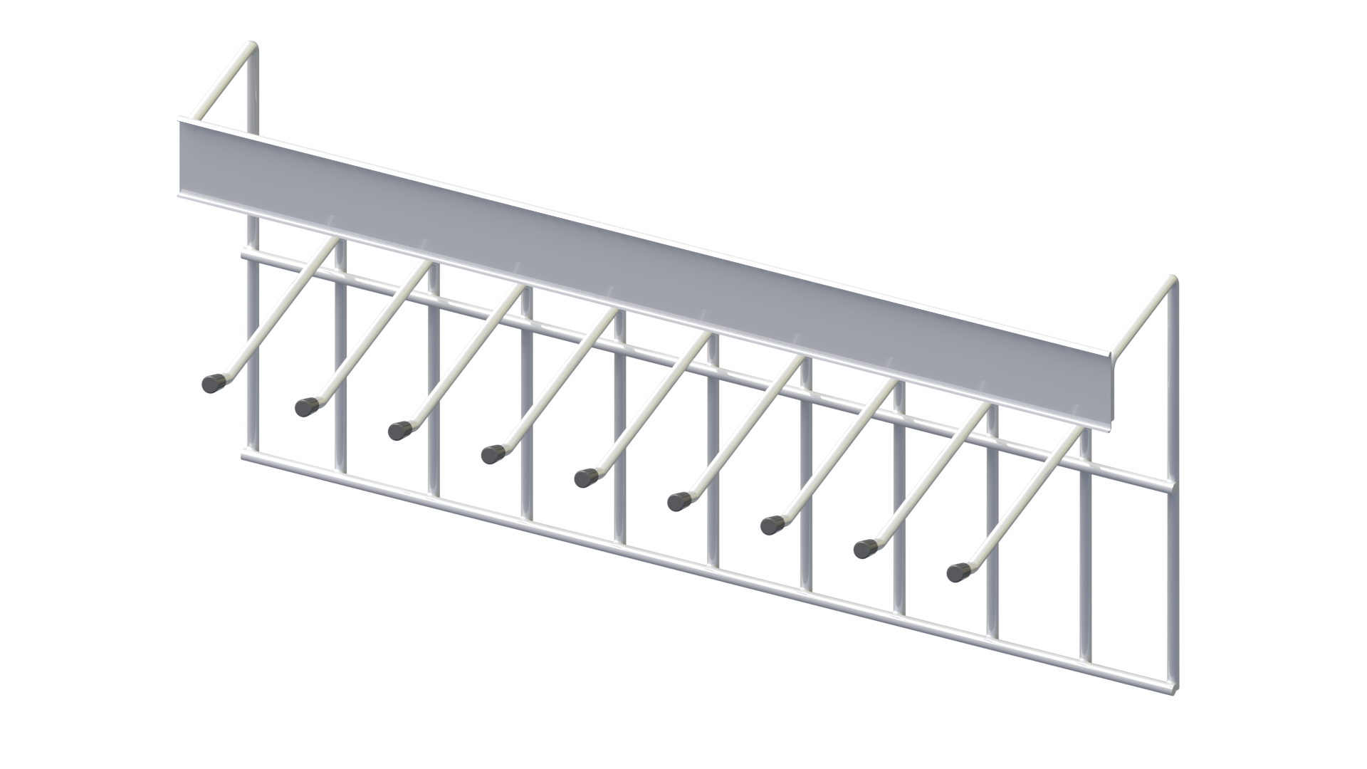 Présentoir à crochets pour outillages et accessoires - 9 emplacements - Métal_1
