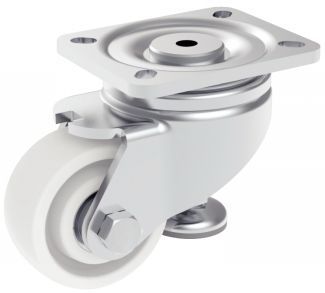 Roulette d'immobilisation pivotante, à platine_1