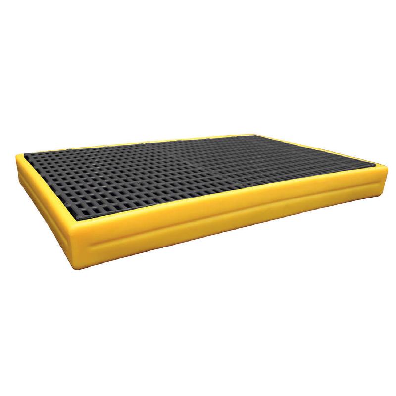 Bac de rétention PEHD pour rayonnage 930x600x90 mm Jaune + CP - 41L_1