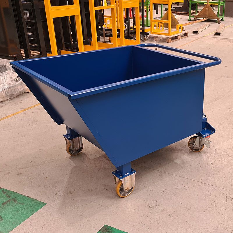 Benne basculante manuelle 500 L avec roues - Référence BBM500R-3767 - Capacité 1 000 kg - Made in France_1