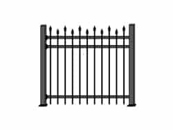 C2101-2201 - Clôture en aluminium Fortin - Barrotins 5/8'' x 5/8'' avec 3 traverses horizontales_1