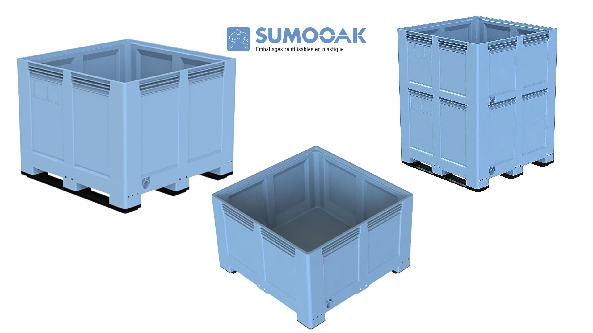 Conteneur renforcé pour stockage de métaux et bio-déchets