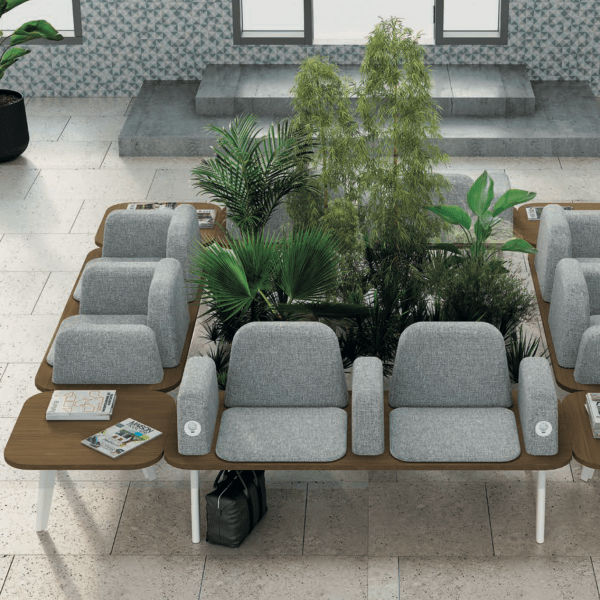 Ilo - Banquette d'accueil configurable avec structure résistante et finitions personnalisables - Burocéan_1