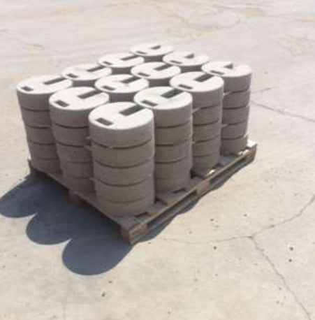 Masse en béton moulé empilable avec poignée de levage - Lestage 14 kg -REF2200014_1