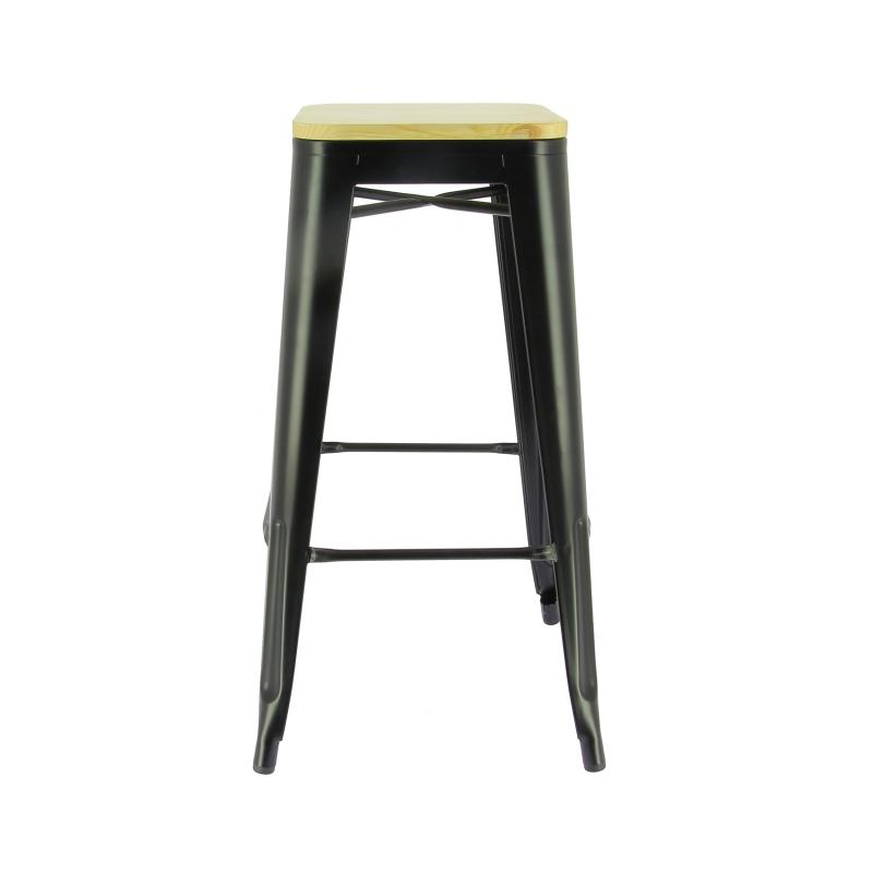 Tabouret haut restaurant métal Austin - NOIR_1