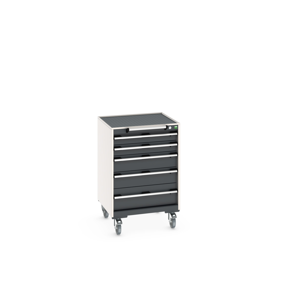 40402033 - Armoire roulante Cubio SLR-668-5.1 - 5 tiroirs, châssis acier renforcé, roulettes 125 mm_0