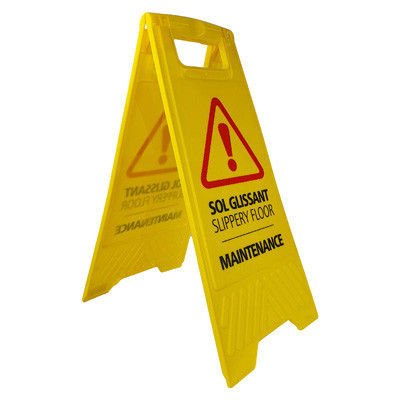 Panneau de signalisation en plastique sol glissant 62cm_1