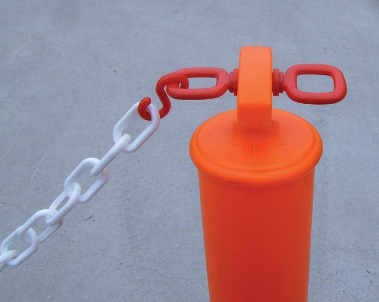 Ppvcret - barrière à chaîne poteaux pvc rétroréfléchissants - signals - h 1100 mm  ø 100 mm_1