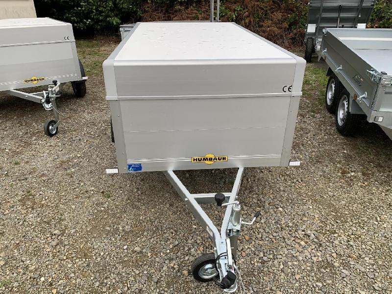 Remorque Humbaur Aluminium PTAC 750 Kg non freiné 2100*1300*500 mm - Capot sécurisé étanche - Réf MP 255 133 1350 1_1