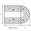Spend 50 - ralentisseur de vitesse modulable - CPN Industries-Viso - 250 x 300 x 50 mm avec réflecteurs et passe-câble_1