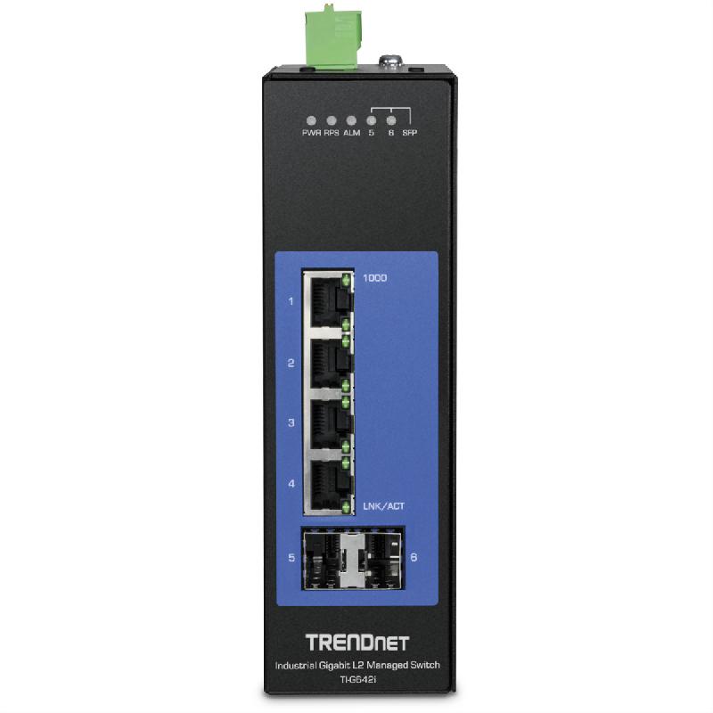 TRENDnet TI-G642i Switch rail DIN industriel administrable L2 Gigabit à 6 ports_1