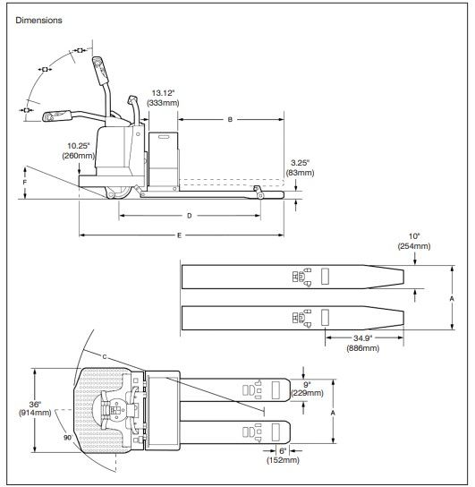 EPJ-60R - Transpalette électrique Blue Giant - 2727 kg - Moteur 24V c.a., hauteur de levée 210 mm_1