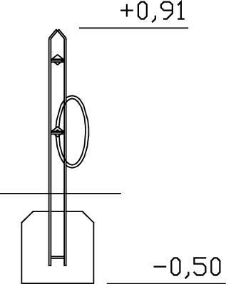 Rampe à vélos Zeta réf-8012657 - Hags - galvanisée avec scellement béton_1