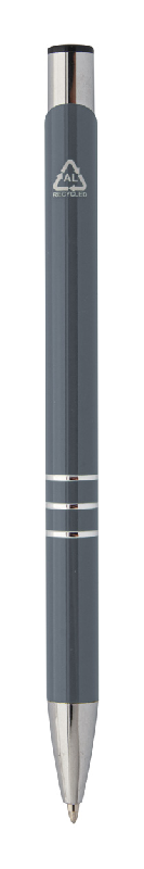 Stylo en aluminium recyclé - encre bleue - couleur gris foncé - poids 7g_1