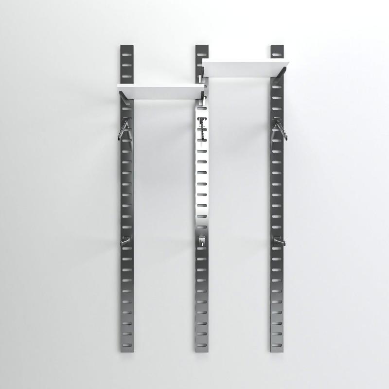 Élément suivant Zetawall chrome 1 tablette blanc + 2 bras L60xH240cm_1