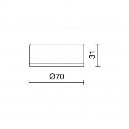 Spot spécial pour meubles Ibiza IP44 LED SMD 3.20W - montage en surface - 3000K - noir_1