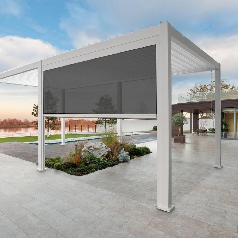 Store latéral pour pergola bioclimatique Ombréa® 4 m - blanc_1