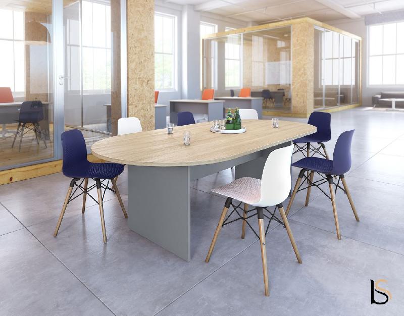 Table de réunion ovale Kate - Mobel Linea - 250, Chêne moyen_1