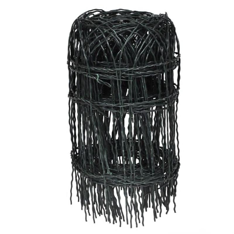 Vidaxl bordure de pelouse fer enduit de poudre 25x0,4 m 141072_1