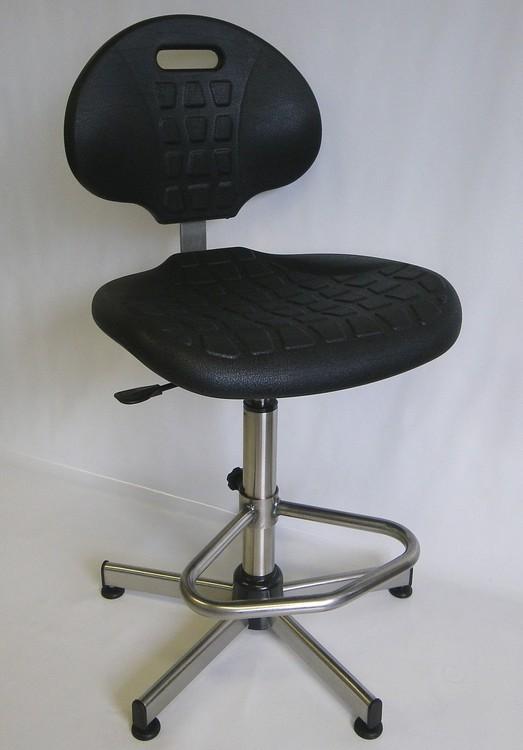 67 sièges inox réglables en hauteur par vérin à gaz - dossier réglable et assise en polyuréthane résistante_1