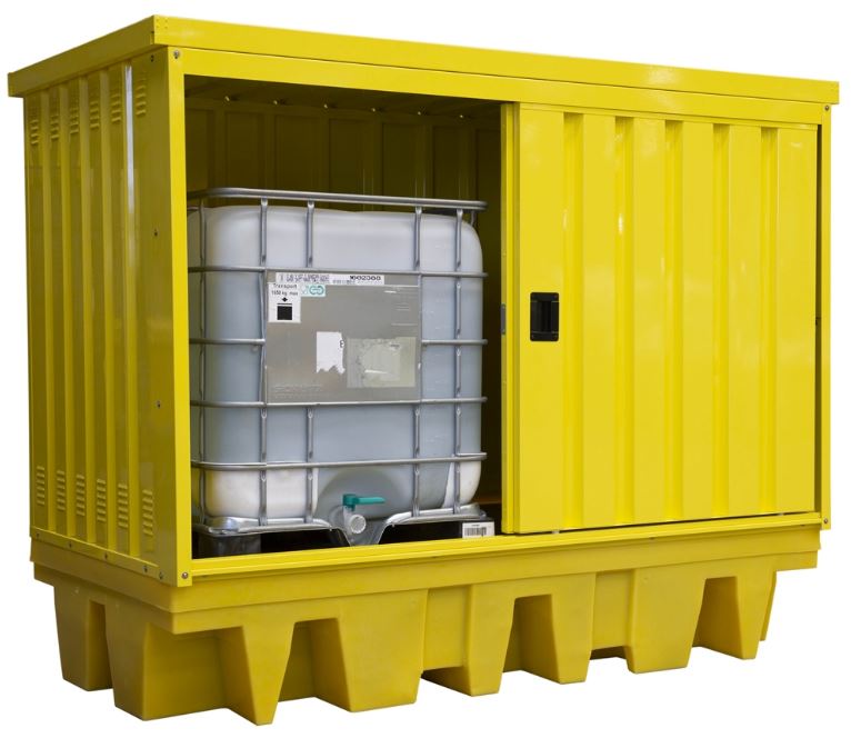 Bac de rétention fermé en plastique 2 cuves 1000 L ou 8 fûts - BB2HCS - DELAHAYE INDUSTRIES_1