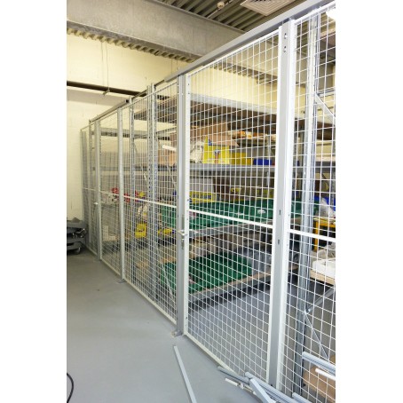 Cloison grillagée OmniMetal - délimitation et sécurisation des zones de stockage avec options de portes ou sas_1