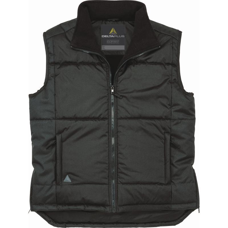 Gilet sans manche polyester Pongee enduit PVC - Fidji - chaud avec col doublé polaire et 3 poches_1