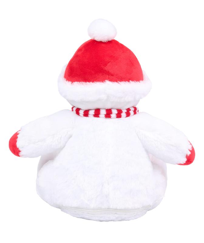 Peluche zippée bonhomme de neige - 100% polyester - Rembourrage amovible - Réf: MM567_1