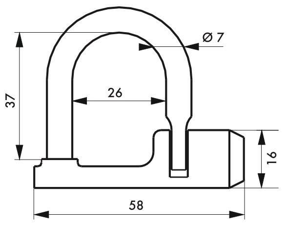 Cadenas d'artillerie 329 - Talon droit - Anse acier triangle 5 mm - Corps en laiton massif_1