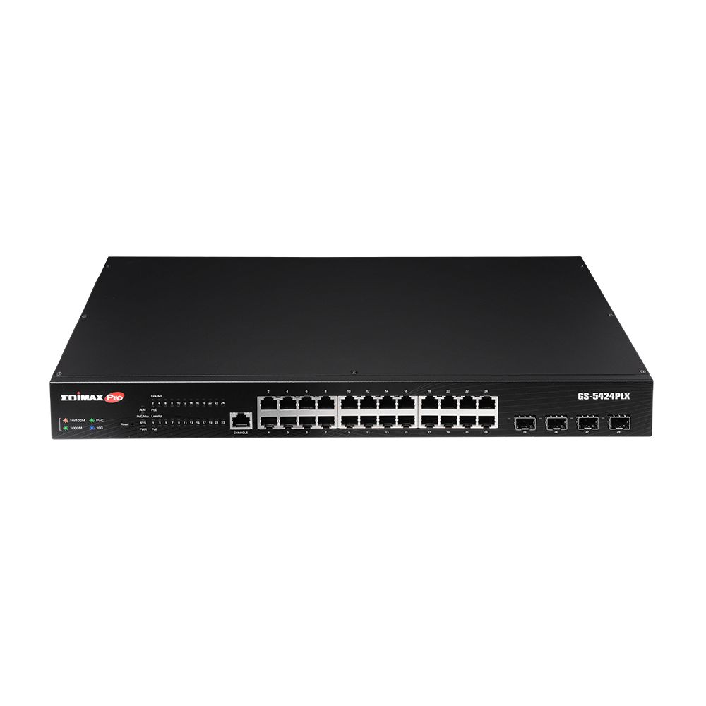 Commutateurs - switch - Emidax GS-5424PLX - 24 ports Gigabit PoE+ avec 4 ports Uplink 10GbE SFP+_1