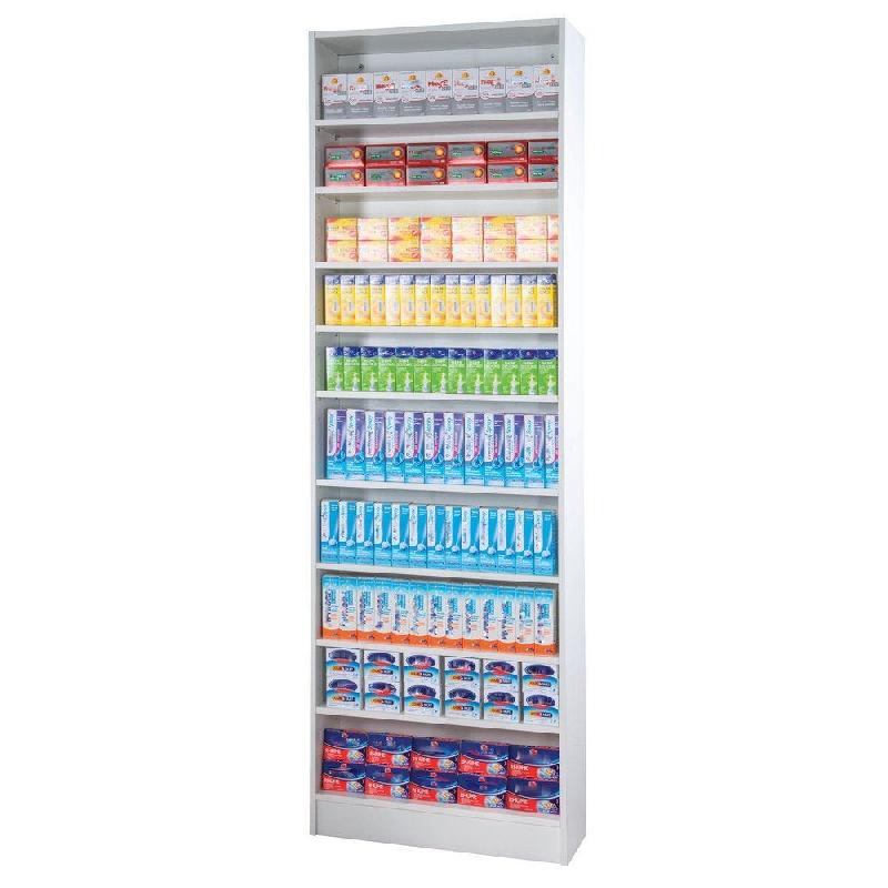 Etagère L70xP25xH230cm - 10 niveaux - blanc_1