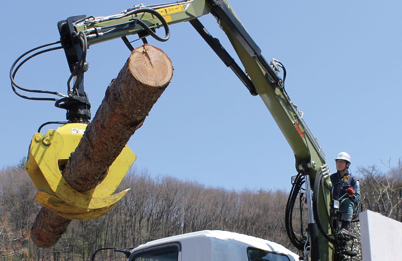 Loglift 61z grues forestières - hiab - d'une portée des extensions hydrauliques de 7.1m_1