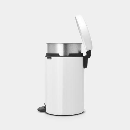 Poubelle à pédale newIcon 12 litres Brabantia - seau intérieur métal - White_1