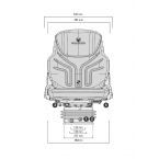 Siège de tracteur - Grammer AG - Compacto W tissu agri - course de la suspension : 80 mm - 55072_1