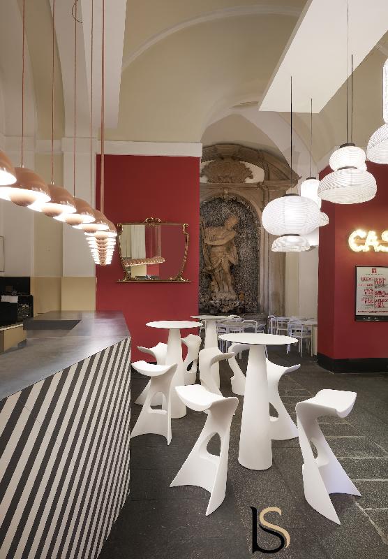 Tabouret haut Konkord - Slide - Marron clair_1