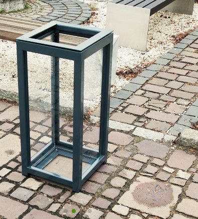 Poubelle anti-terroristique Altus 03.052.4.Sn - Zano - 55L - Acier inoxydable ou noir - Options bois et couleurs RAL_1