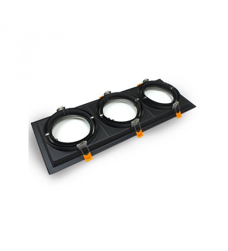 Cadre orientable triple en aluminium - Pour ampoule AR111 - Réf AR111ENCN3 - Disponible en blanc_1